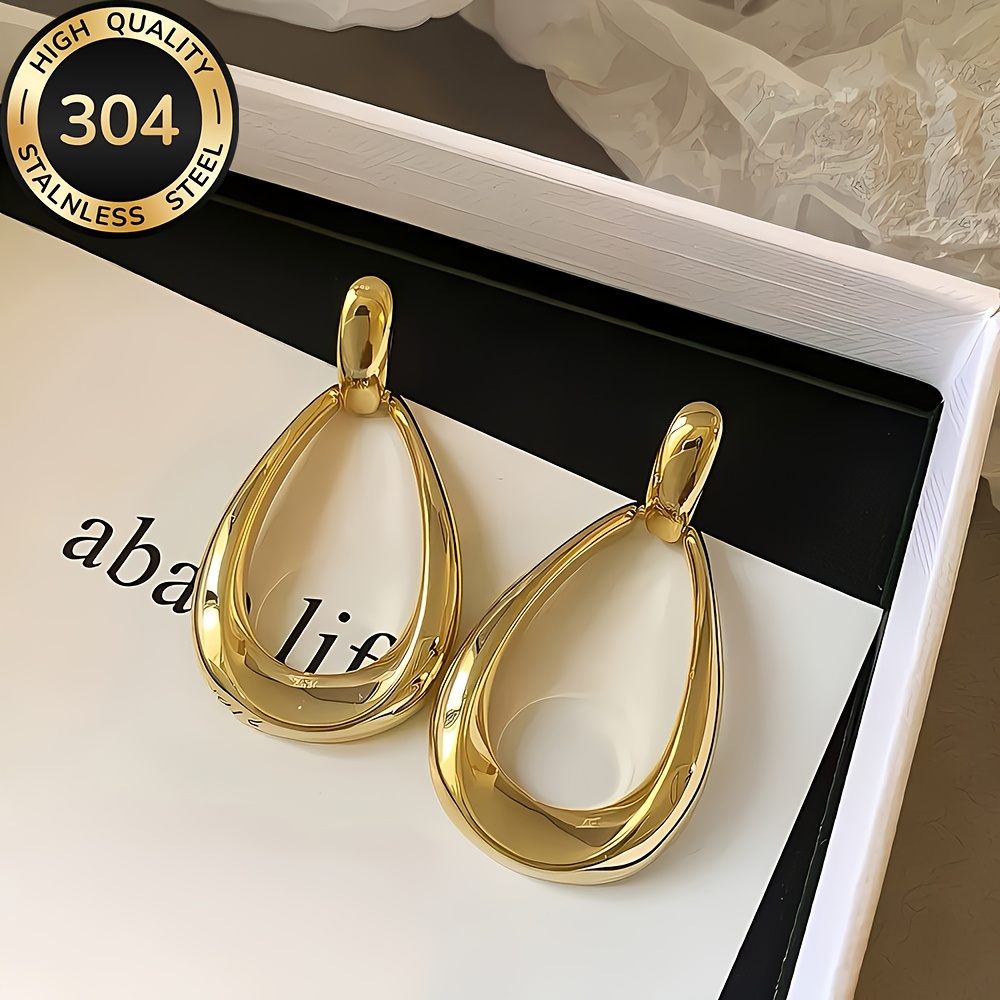18K Golden Plated Water Drop Earrings